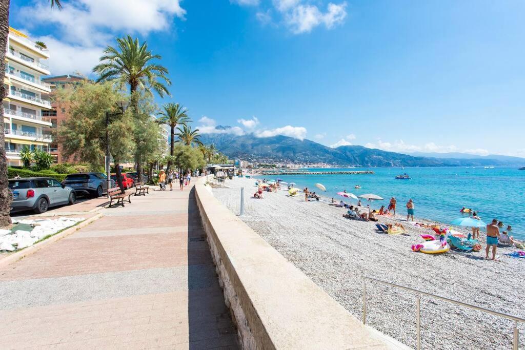 La Perle 2 P Terrasse Vue Mer 1Min Plage Clim Рокебрюн — Кап-Мартен Экстерьер фото